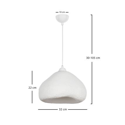 Brilagi - Riippuvalaisin kaapelilla WABI SABI 1xE27/40W/230V halkaisija 32 cm valkoinen