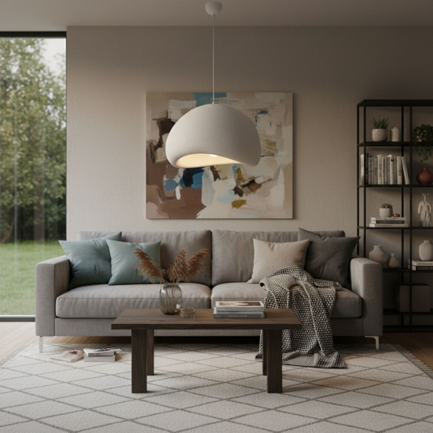 Brilagi - Riippuvalaisin kaapelilla WABI SABI 1xE27/40W/230V, halkaisija 50 cm, valkoinen