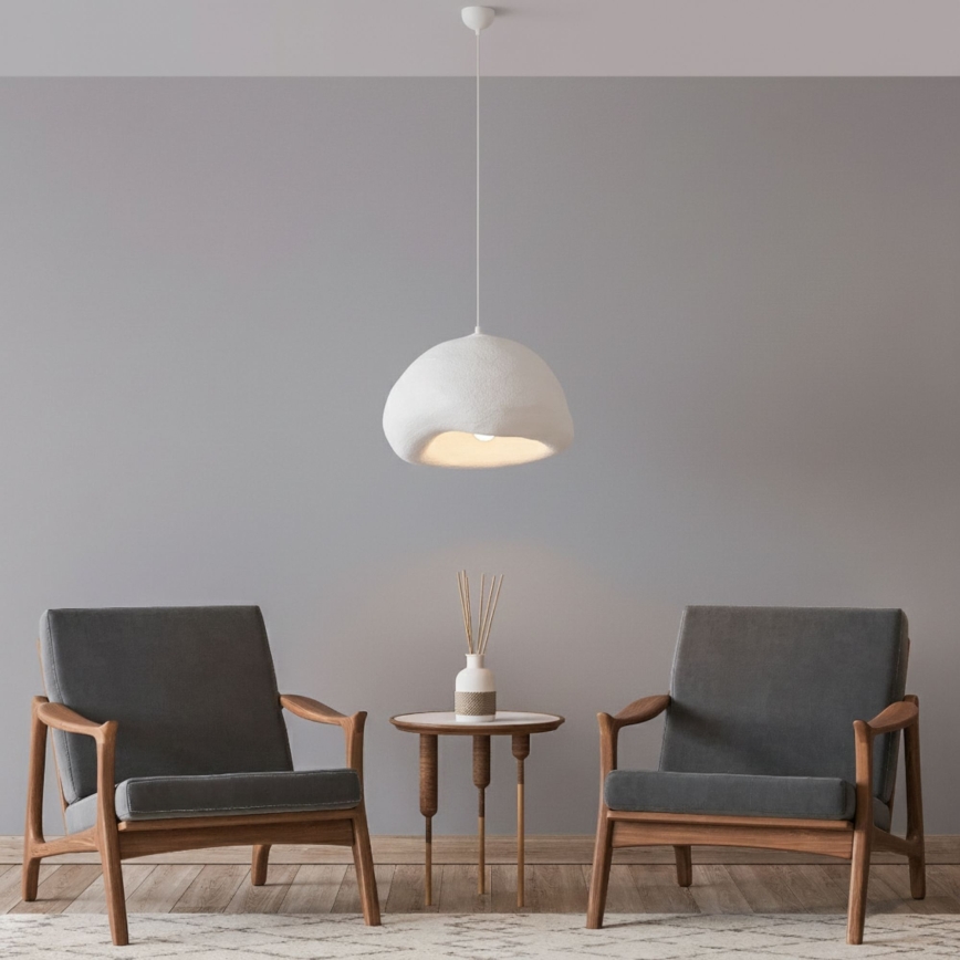 Brilagi - Riippuvalaisin kaapelilla WABI SABI 1xE27/40W/230V Ø 42 cm valkoinen