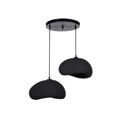 Brilagi - Riippuvalaisin kaapelilla WABI SABI 2xE27/40W/230V, halkaisija 60 cm, musta