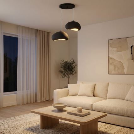 Brilagi - Riippuvalaisin kaapelilla WABI SABI 2xE27/40W/230V, halkaisija 60 cm, musta