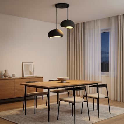 Brilagi - Riippuvalaisin kaapelilla WABI SABI 2xE27/40W/230V, halkaisija 60 cm, musta
