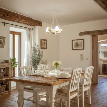 Brilagi - Riippuvalaisin ketjulla QUEEN 3xE14/40W/230V pyökki/kerma