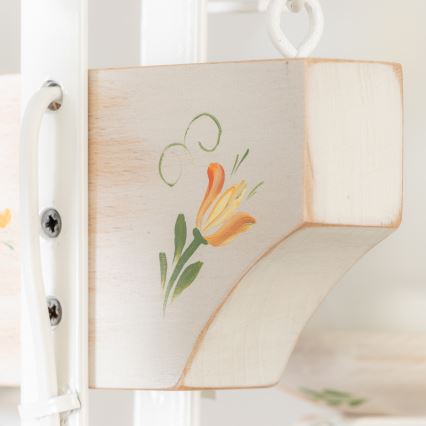 Brilagi - Riippuvalaisin ketjulla QUEEN 4xE14/40W/230V pyökki/kerma