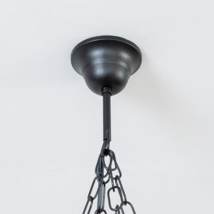 Brilagi - Riippuvalaisin ketjulla TIMONA 4xE14/40W/230V, halkaisija 50 cm, pyökki