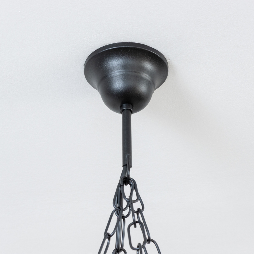 Brilagi - Riippuvalaisin ketjulla TIMONA 4xE14/40W/230V, halkaisija 50 cm, pyökki