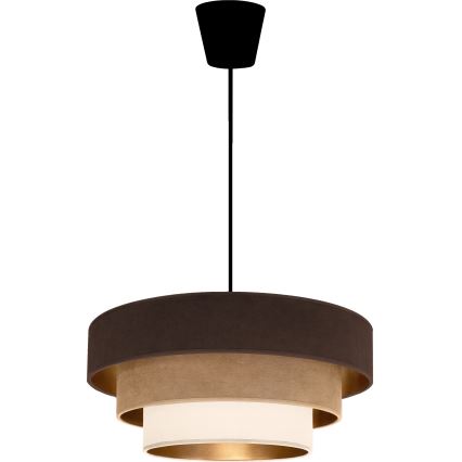 Brilagi - Riippuvalaisin langalla LUNETA 1xE27/60W/230V halkaisija 40 cm ruskea/beige/kerma