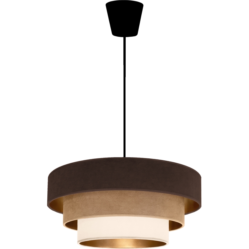 Brilagi - Riippuvalaisin langalla LUNETA 1xE27/60W/230V halkaisija 40 cm ruskea/beige/kerma