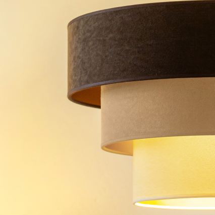 Brilagi - Riippuvalaisin langalla LUNETA 1xE27/60W/230V halkaisija 40 cm ruskea/beige/kerma