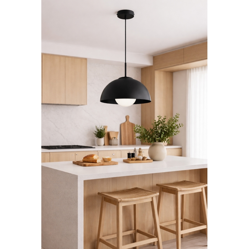 BRILAGI - Riippuvalaisin lankajohdolla COSMO 1xE27/60W/230V halkaisija 30 cm musta
