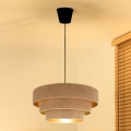 Brilagi - Riippuvalaisin LUNETA 1xE27/60W/230V, halkaisija 40 cm, beige/kulta