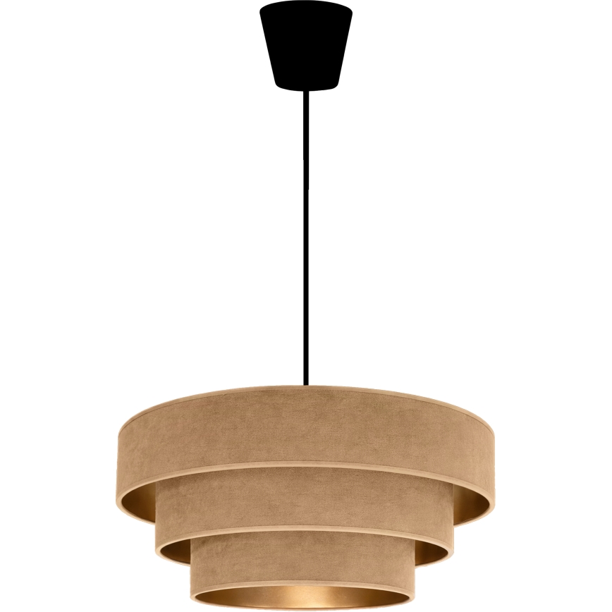 Brilagi - Riippuvalaisin LUNETA 1xE27/60W/230V, halkaisija 40 cm, beige/kulta