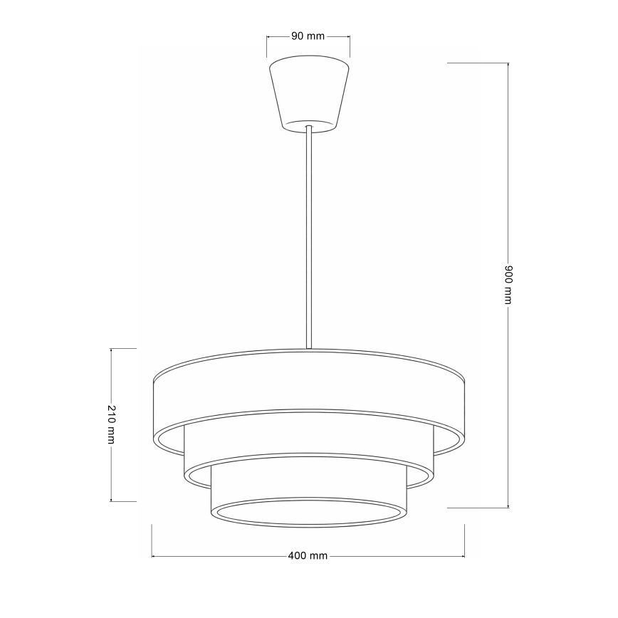 Brilagi - Riippuvalaisin LUNETA 1xE27/60W/230V, halkaisija 40 cm, beige/kulta