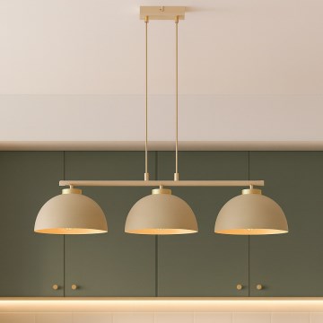 Brilagi - riippuvalaisin MOON 3xE27/60W/230V beige/kultainen