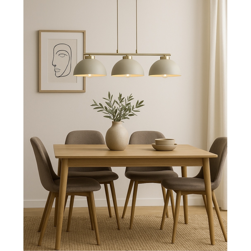 Brilagi - riippuvalaisin MOON 3xE27/60W/230V beige/kultainen