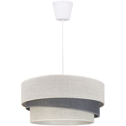 Brilagi - Riippuvalaisin ripustusköydellä TRIO 1xE27/60W/230V, halkaisija 40 cm, kermanvärinen/harmaa