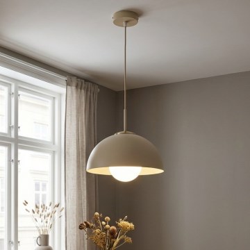 Brilagi - Riippuvalaisin vaijerilla 1xE27/60W/230V, halkaisija 30 cm, beige/kultainen