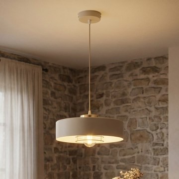 Brilagi - Riippuvalaisin vaijerilla 1xE27/60W/230V Ø 30 cm beige/kultainen
