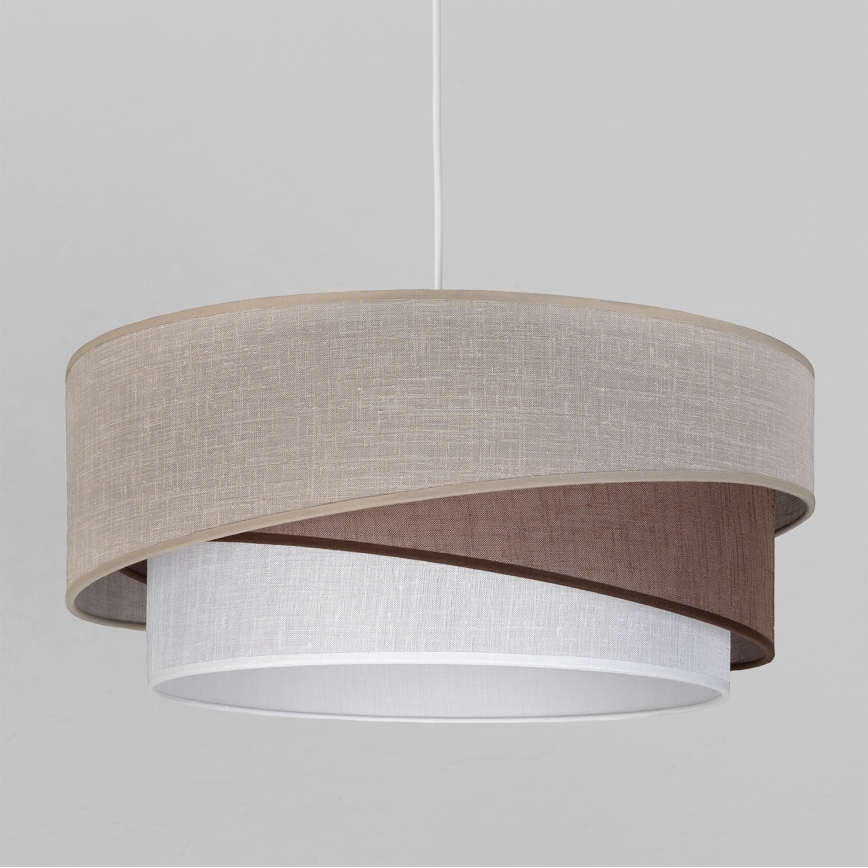 Brilagi - Riippuvalaisin vaijerilla ARROW 1xE27/60W/230V halkaisija 45 cm beige/ruskea/valkoinen