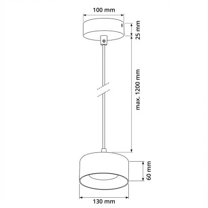 Brilagi - Riippuvalaisin vaijerilla AURA LUX 1xGX53/30W/230V musta/savunharmaa