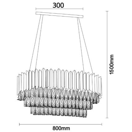 Brilagi - Riippuvalaisin vaijerilla CARLOS 10xE14/40W/230V