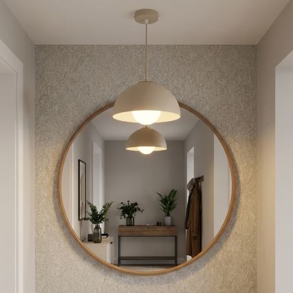 Brilagi - Riippuvalaisin vaijerilla COSMO 1xE27/60W/230V, halkaisija 30 cm, beige/kultainen