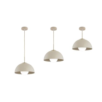 Brilagi - Riippuvalaisin vaijerilla COSMO 1xE27/60W/230V, halkaisija 30 cm, beige/kultainen