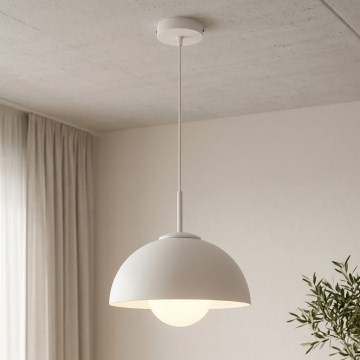BRILAGI - Riippuvalaisin vaijerilla COSMO 1xE27/60W/230V halkaisija 30 cm valkoinen/kultainen