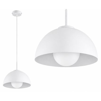 BRILAGI - Riippuvalaisin vaijerilla COSMO 1xE27/60W/230V halkaisija 30 cm valkoinen/kultainen