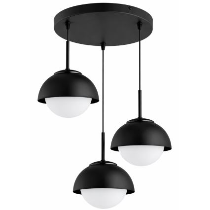 BRILAGI - Riippuvalaisin vaijerilla COSMO 3xE27/60W/230V musta