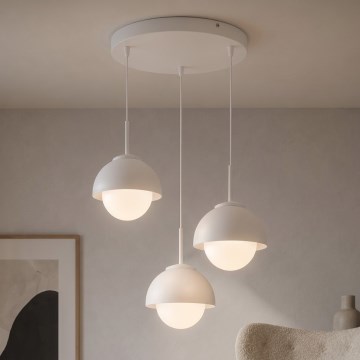 BRILAGI - Riippuvalaisin vaijerilla COSMO 3xE27/60W/230V valkoinen/kultainen