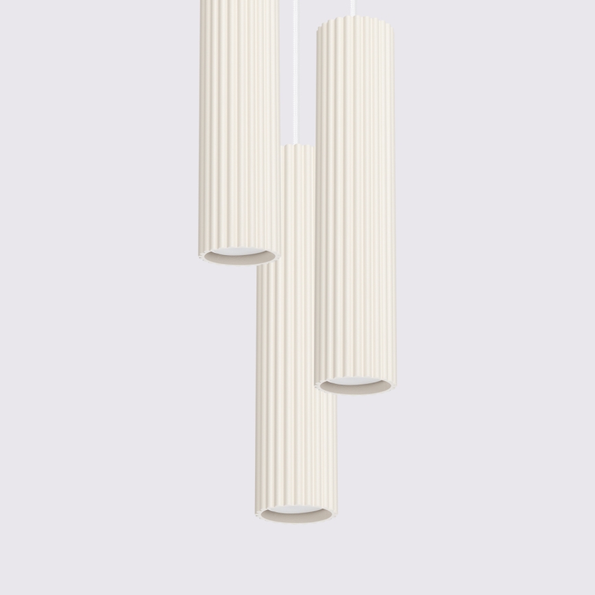 Brilagi - Riippuvalaisin vaijerilla CRESTO 3xGU10/10W/230V kermanvärinen