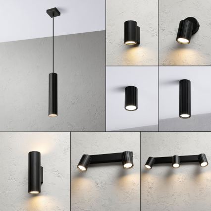 Brilagi - Riippuvalaisin vaijerilla CRISPINA 1xGU10/10W/230V musta