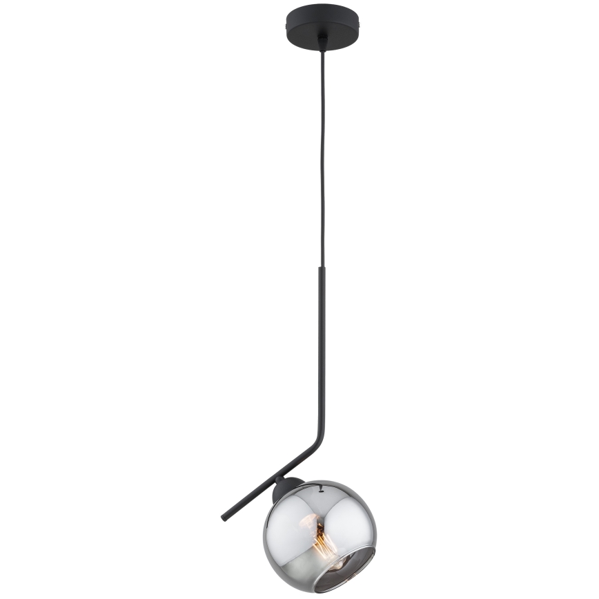Brilagi - Riippuvalaisin vaijerilla DIOR 1xE27/60W/230V musta/savunharmaa