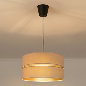 Brilagi - Riippuvalaisin vaijerilla DUO-DUO 1xE27/60W/230V Ø 40 cm beige/kulta