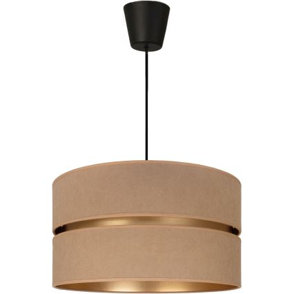 Brilagi - Riippuvalaisin vaijerilla DUO-DUO 1xE27/60W/230V Ø 40 cm beige/kulta