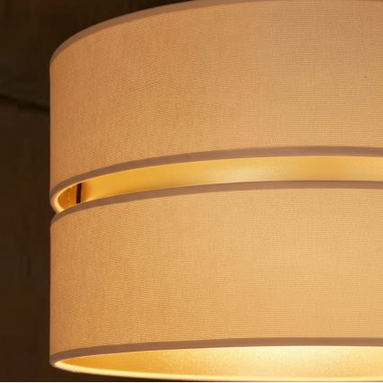 Brilagi - Riippuvalaisin vaijerilla DUO-DUO 1xE27/60W/230V Ø 40 cm beige/kulta