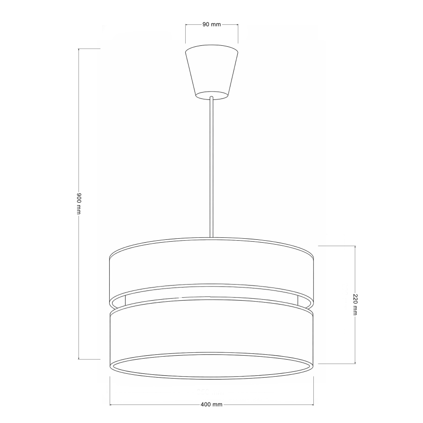 Brilagi - Riippuvalaisin vaijerilla DUO-DUO 1xE27/60W/230V Ø 40 cm beige/kulta