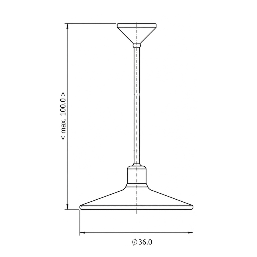 BRILAGI - Riippuvalaisin vaijerilla FORGE 1xE27/60W/230V halkaisija 36 cm patinoitu/kuparinvärinen