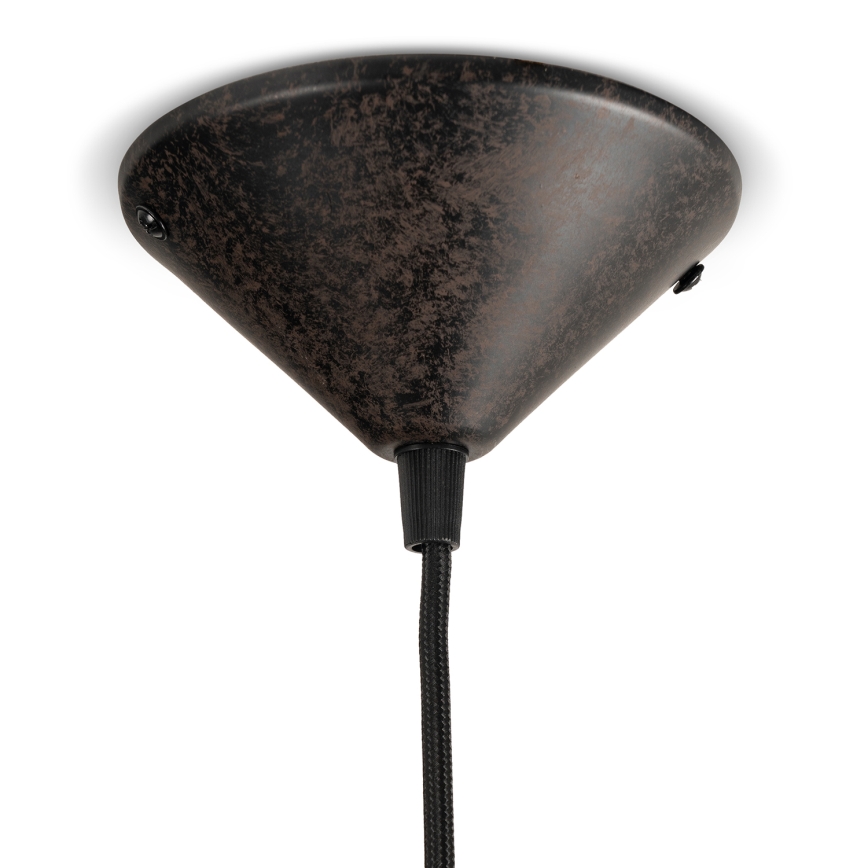BRILAGI - Riippuvalaisin vaijerilla FORGE 1xE27/60W/230V halkaisija 36 cm ruskea