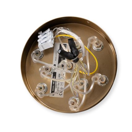 Brilagi - Riippuvalaisin vaijerilla GLOBE 10xE14/15W/230V valkoinen