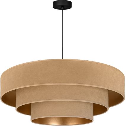 Brilagi - Riippuvalaisin vaijerilla LUNETA 3xE27/60W/230V halkaisija 80 cm beige/kultainen