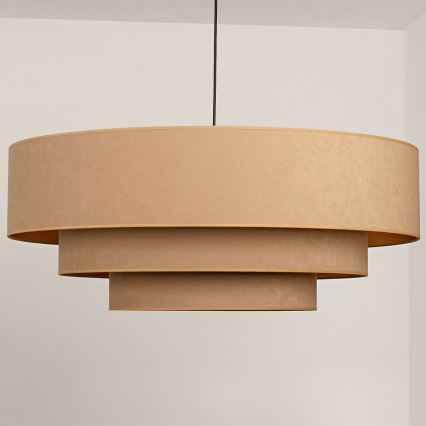 Brilagi - Riippuvalaisin vaijerilla LUNETA 3xE27/60W/230V halkaisija 80 cm beige/kultainen