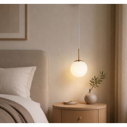 Brilagi - Riippuvalaisin vaijerilla MILO 1xE27/60W/230V, kultainen