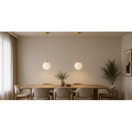 Brilagi - Riippuvalaisin vaijerilla MILO 1xE27/60W/230V, kultainen