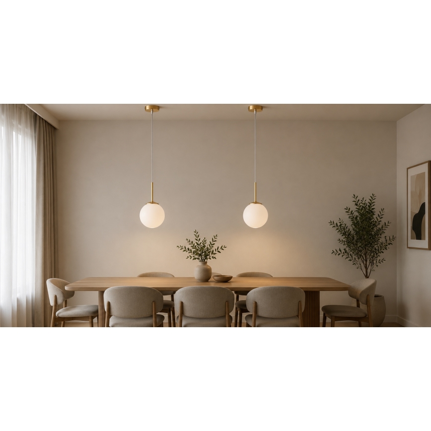 Brilagi - Riippuvalaisin vaijerilla MILO 1xE27/60W/230V, kultainen