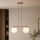 Brilagi - Riippuvalaisin vaijerilla MILO 2xE27/60W/230V beige/kultainen