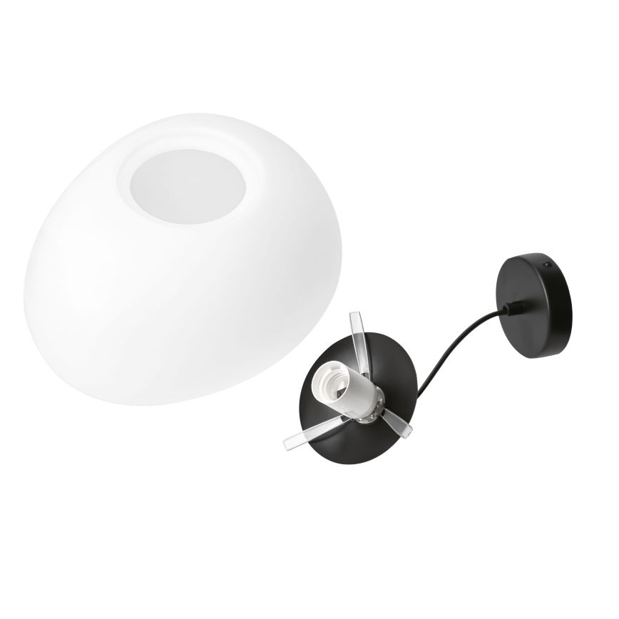 BRILAGI - Riippuvalaisin vaijerilla PEBBLES 1xE27/40W/230V halkaisija 25 cm musta