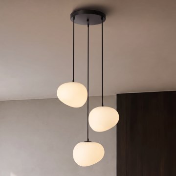 BRILAGI - Riippuvalaisin vaijerilla PEBBLES 3xE27/40W/230V halkaisija 42 cm musta