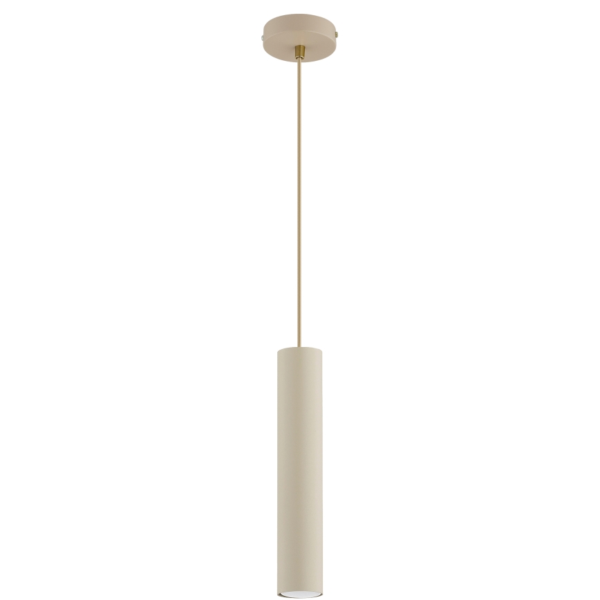 Brilagi - Riippuvalaisin vaijerilla TUBE 1xGU10/15W/230V beige/kulta